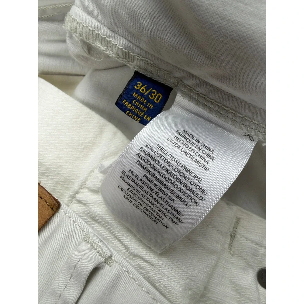 Polo Ralph Lauren Mens 36x26 Tan Stretch Straight Leg 5 Pocket Chino Pants Khaki